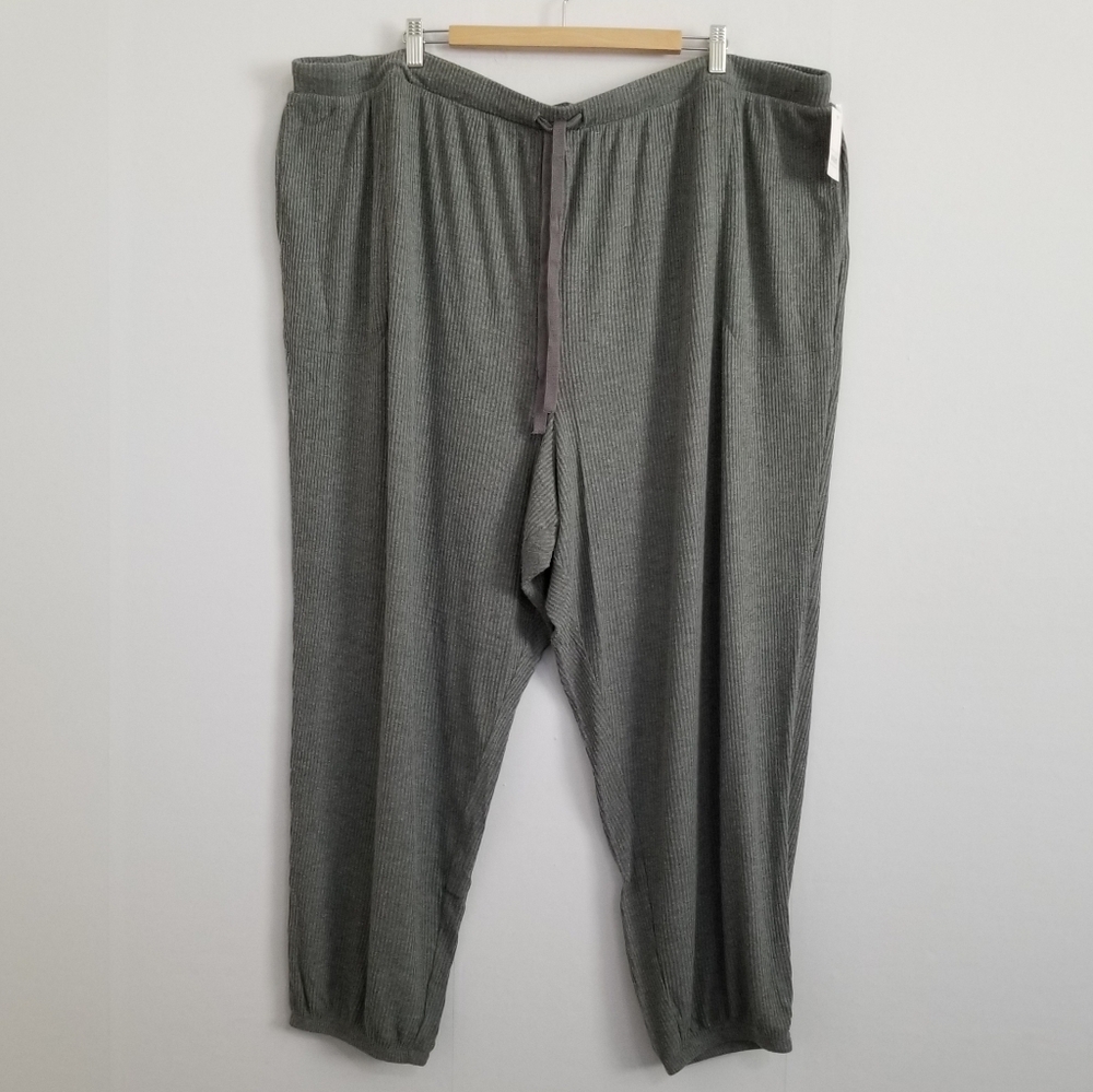 NWT Auden Dark Gray Cozy Ribbed SOFT Jogger Pajama Pants Size 3X - Picture 2 of 7